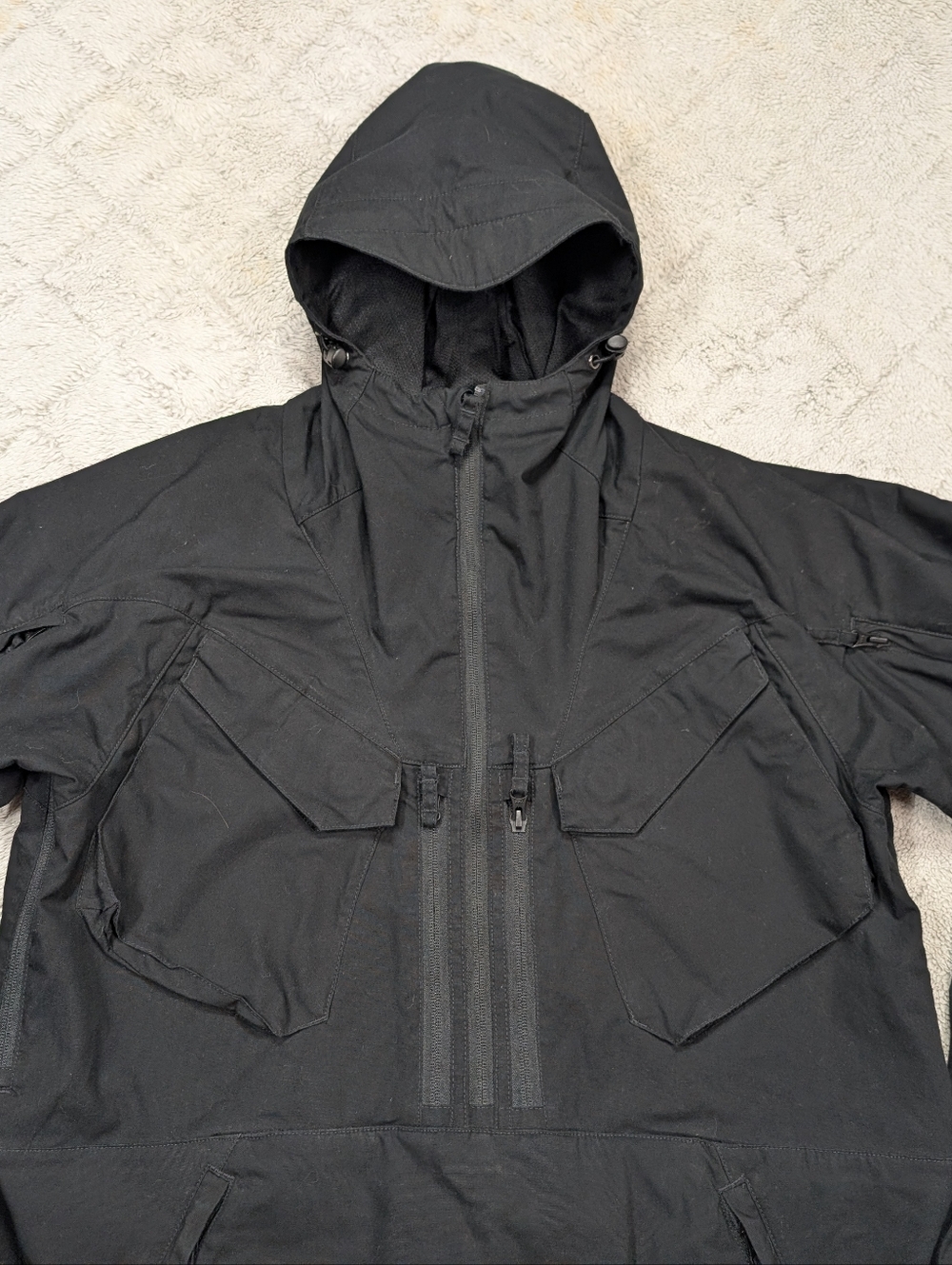 Helikon Tex Jacket Mens S Black Pilgrim Anorak Tactical Hooded Outdoor Utility - Picture 2 of 8